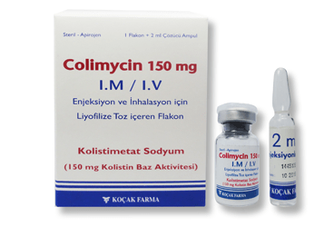 COLIMYCIN 150 MG IM/IV ENJ. VE INHALASYON ICIN LIYOFILIZE TOZ ICEREN FLAKON